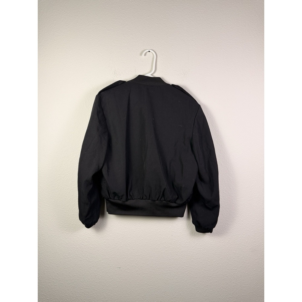 Neptune Garment Co Womens Black Wool Blend Thinsulate Bomber Jacket Size 10 Reg - Picture 7 of 7